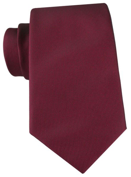 Bordowy Krawat z Mikrofakturą Tkaniny - Alties. Czerwone krawaty i muchy Alties, bez wzorów, z tkaniny, eleganckie. Za 55.00 zł.