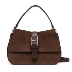 Torebka Furla. Brązowe torebki do ręki damskie Furla, bez wzorów, klasyczne, bez dodatków. Za 2,049.00 zł.