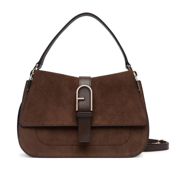 Torebka Furla. Brązowe torebki do ręki damskie Furla, bez wzorów, klasyczne, bez dodatków. Za 2,049.00 zł.