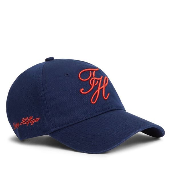 Czapka z daszkiem Tommy Hilfiger. Niebieskie czapki i kapelusze męskie Tommy Hilfiger, bez wzorów. Za 133.99 zł.
