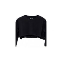 CROP TOP MOZCAU. Czarne topy damskie Mozcau, z bawełny. Za 89.00 zł.