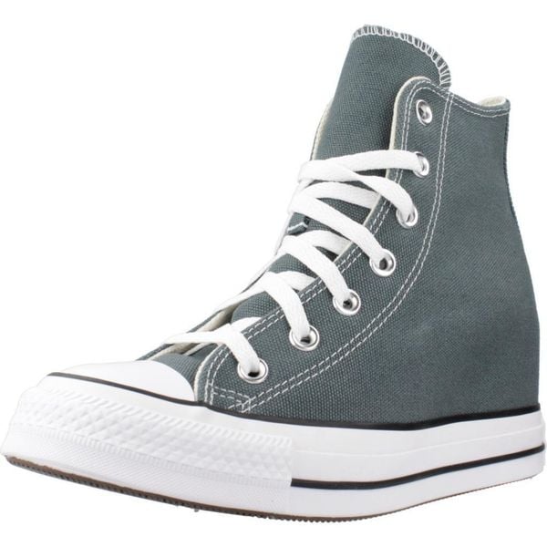 Buty CONVERSE CHUCK TAYLOR ALL STAR WEDGE Szary. Szare obuwie sportowe damskie Converse, bez wzorów, z tkaniny, retro, bez zapięcia. Za 369.99 zł.