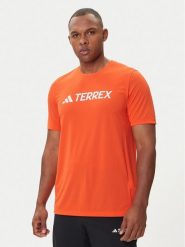 Adidas T-Shirt Terrex Multi Climacool Logo Tech JI9236 Pomarańczowy Regular Fit. Brązowe koszulki sportowe męskie Adidas, m, bez wzorów, z syntetyku, bez kołnierzyka, bez ramiączek, trekkingowe, climacool (adidas). Za 129.99 zł.