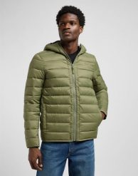 MESKA KURTKA LEE PUFFER JACKET MERCANTILE GREEN 112371660. Zielone płaszcze męskie Lee, na zimę, m, bez wzorów, bez kaptura. Za 359.99 zł.