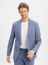 Finshley & Harding kurtka modułowa Mężczyźni Modern Fit Sztuczne włókno niebieski, 52. Niebieskie kurtki męskie Finshley & Harding, m, bez wzorów, z włókna, eleganckie, bez kaptura. Za 479.95 zł.