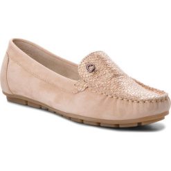 Mokasyny CARINII - B4352 504-L31-000-C85. Brązowe mokasyny damskie Carinii, z materiału. W wyprzedaży za 159.00 zł.