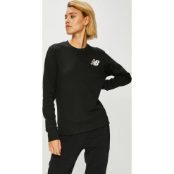 New Balance - Bluza. Szare bluzy damskie New Balance, z nadrukiem, z bawełny. Za 199.90 zł.