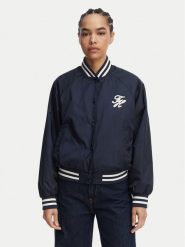 Tommy Hilfiger Kurtka bomber Logo Appliqué WW0WW48618 Granatowy Regular Fit. Niebieskie kurtki damskie Tommy Hilfiger, s, bez wzorów, z syntetyku, bez kaptura. Za 949.99 zł.