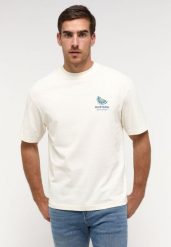 MĘSKA KOSZULKA MUSTANG T-shirt Alvarado Whisper White 1014932 2013. Białe koszulki polo męskie Mustang, na lato, m, bez wzorów, z bawełny, eleganckie, bez ramiączek. Za 89.99 zł.