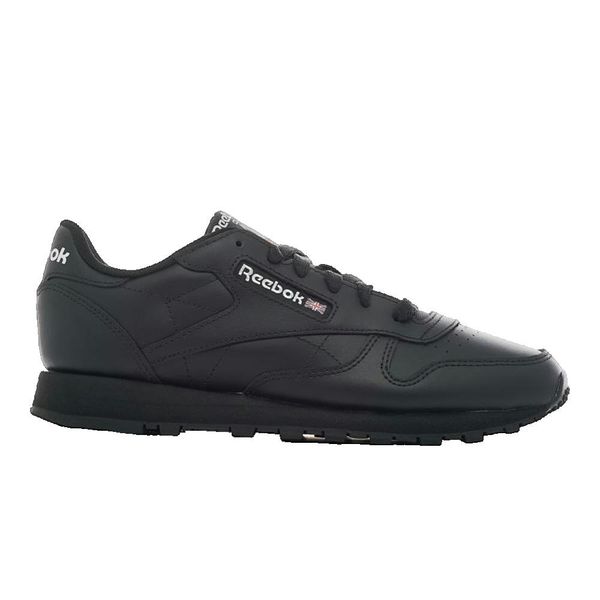 Buty na co dzień damskie REEBOK CLASSIC LEATHER skóra. Czarne obuwie sportowe damskie Reebok, bez wzorów, z materiału, trekkingowe, Reebok Classic. Za 323.00 zł.