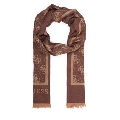 Szal Guess. Brązowe szaliki i chusty damskie Guess, z aplikacjami. Za 234.99 zł.