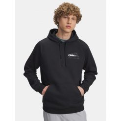 Bluza Męska Under Armour Z Kapturem CzaRNa Rival Fleece Hbr Logo Hd. Czarne bluzy męskie Under Armour, m, bez wzorów, z kapturem, na fitness i siłownię. W wyprzedaży za 183.93 zł.