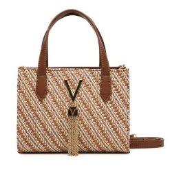 Torebka Valentino. Brązowe torebki do ręki damskie Valentino, bez wzorów, klasyczne, bez dodatków. Za 479.99 zł.