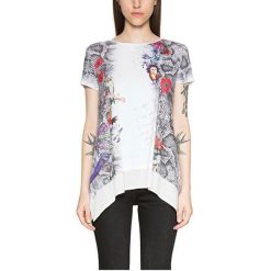 Desigual Damska Koszulka Ts Daphne 18swtkfj 1015 (Rozmiar S). Bluzki damskie marki Desigual. W wyprzedaży za 103.00 zł.