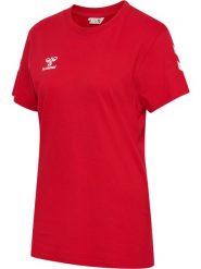 Koszulka damska Hummel Go 2.0 Chevron. Czerwone t-shirty damskie Hummel, l, bez wzorów, z bawełny, klasyczne, bez kołnierzyka. Za 111.98 zł.