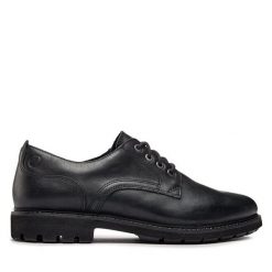 Półbuty Clarks. Czarne eleganckie półbuty Clarks, wizytowe, bez zapięcia. Za 379.99 zł.