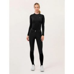 Damskie spodnie jeździeckie o pełnej przyczepności Equestrian Stockholm Dressage. Czarne spodnie materiałowe damskie EQUESTRIAN STOCKHOLM, s, bez wzorów. Za 768.40 zł.