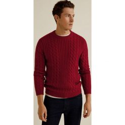 Mango Man - Sweter Morning. Brązowe swetry przez głowę męskie Mango Man, z dzianiny, z okrągłym kołnierzem. Za 199.90 zł.