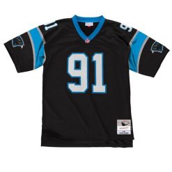Koszulka Nfl Carolina Panthers Kevin Greene. Czarne koszulki sportowe męskie Mitchell & Ness, bez wzorów, bez kołnierzyka, bez ramiączek, do piłki nożnej. Za 676.50 zł.