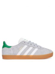 Adidas Sneakersy Gazelle JR5954 Szary. Szare buty sportowe dziewczęce Adidas, bez wzorów, ze skóry, bez zapięcia. Za 219.99 zł.