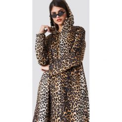 NA-KD Trend Parka w cętki z kapturem - Brown,Multicolor. Brązowe parki damskie NA-KD Trend. Za 283.95 zł.