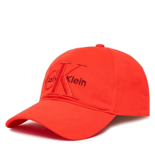 Czapka z daszkiem Calvin Klein. Czerwone czapki i kapelusze męskie Calvin Klein, bez wzorów. Za 129.99 zł.