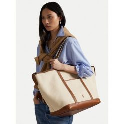 Torebka Polo Ralph Lauren. Brązowe torebki do ręki damskie Polo Ralph Lauren, bez wzorów, bez dodatków. Za 1,599.00 zł.