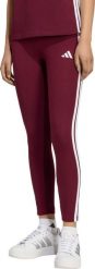 Adidas Legginsy damskie Essentials 3-Stripes bordowe KF8313 XL. Czerwone legginsy damskie Adidas, xl, bez wzorów. Za 92.84 zł.