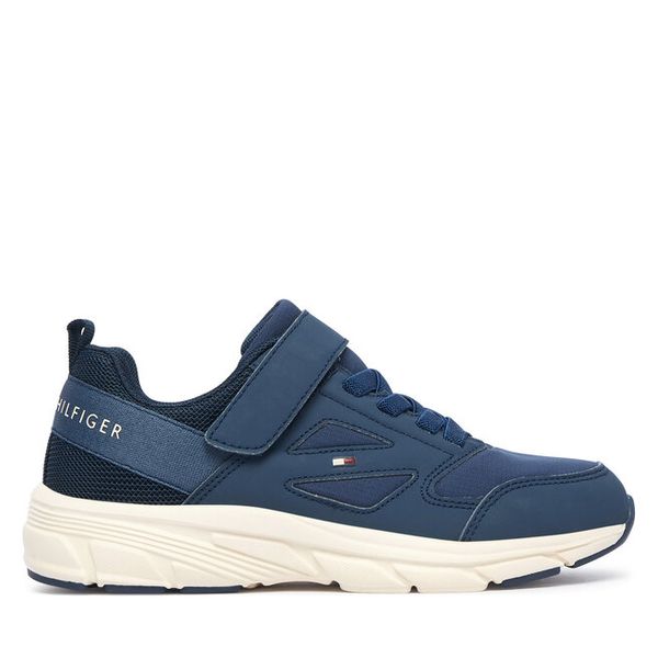 Sneakersy Tommy Hilfiger. Niebieskie trampki i tenisówki chłopięce Tommy Hilfiger, bez wzorów, bez zapięcia. Za 273.99 zł.