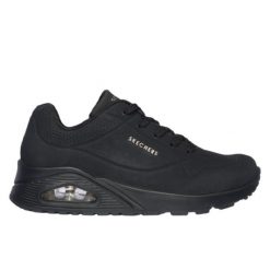 Buty do chodzenia damskie Skechers Uno Everywear. Czarne obuwie sportowe damskie Skechers, bez wzorów, z materiału, trekkingowe. Za 409.00 zł.