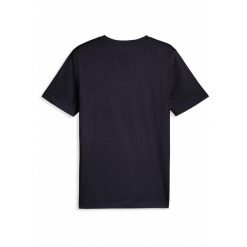 Męska koszulka Graphics Execution PUMA New Navy Blue. Niebieskie koszulki sportowe męskie Puma, m, bez wzorów, z gumy, bez kołnierzyka, bez ramiączek. W wyprzedaży za 69.00 zł.