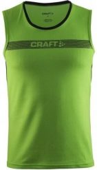 Męska sportowa koszulka bez rękawów Craft Pulse Jersey Shout Green. Zielone koszulki sportowe męskie 4M, m, z aplikacjami, z jersey, bez kołnierzyka, bez ramiączek, rowerowe. Za 73.68 zł.