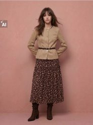 Żakiet slim fit z ozdobnymi guzikami i paskiem - beżowy. Brązowe żakiety damskie Sinsay, l, bez wzorów. Za 79.99 zł.