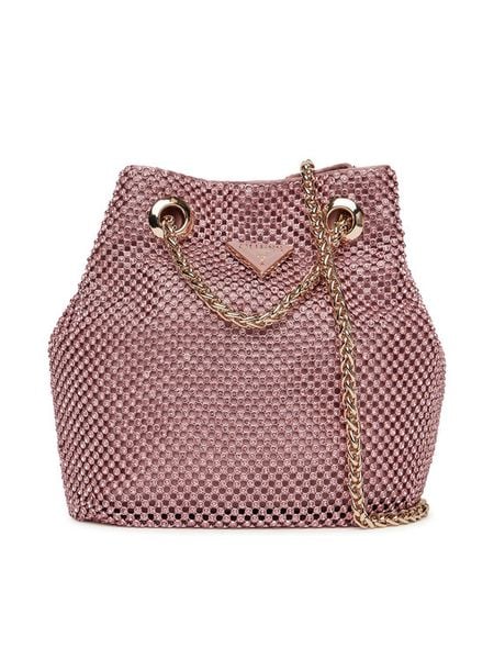 Guess Torebka Zalina Mini HWRP93 50750 Różowy. Czerwone torebki do ręki damskie Guess, z aplikacjami, z tworzywa sztucznego, wizytowe, bez dodatków. Za 519.99 zł.