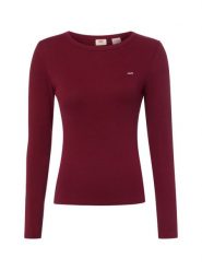 Levi's koszulka z długim rękawem Kobiety Bawełna czerwony, L. Czerwone t-shirty damskie Levi's, l, bez wzorów, z bawełny, bez kołnierzyka. Za 199.95 zł.