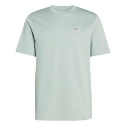 Koszulka męska adidas M C ICON TEE S. Szare koszulki sportowe męskie Adidas, m, bez wzorów, z bawełny, bez kołnierzyka, bez ramiączek, na fitness i siłownię. Za 89.95 zł.