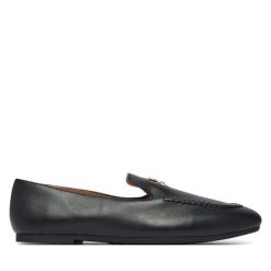 Lordsy LOVE MOSCHINO. Czarne mokasyny damskie Love Moschino. Za 949.99 zł.