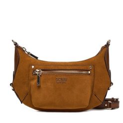 Torebka Guess. Brązowe torebki do ręki damskie Guess, z aplikacjami, klasyczne, bez dodatków. Za 589.99 zł.