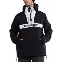 Kurtka narciarska męska Burnaby Logo Anorak. Czarne kurtki męskie Fundango, l, bez wzorów, z materiału, sportowe, z kapturem. Za 349.00 zł.