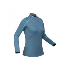 Koszulka narciarska MD 500 damska. Niebieskie t-shirty damskie WED'ZE, z elastanu. Za 79.99 zł.