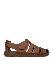 Lasocki Sandały CEO-PILTON-01 MI08 Beżowy. Brązowe sandały męskie Lasocki, z nubiku, bez zapięcia. Za 149.99 zł.