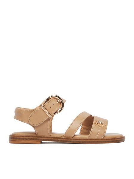 U.S. Polo Assn. Sandały EO-ADELA002K/6Y1 Beżowy. Brązowe sandały dziewczęce U.S. Polo Assn., ze skóry, bez zapięcia. Za 152.99 zł.