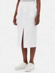 Calvin Klein Jeans Spódnica midi J20J225327 Biały Regular Fit. Białe spódnice damskie Calvin Klein Jeans, m, bez wzorów, z bawełny, midi. Za 249.99 zł.