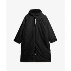 Kurtka przeciwdeszczowa damska Superdry. Czarne kurtki damskie Superdry., uniwersalny, bez wzorów, bez kaptura. W wyprzedaży za 682.70 zł.