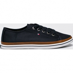 Tommy Hilfiger - Tenisówki. Czarne trampki i tenisówki damskie Tommy Hilfiger, z materiału. W wyprzedaży za 199.90 zł.