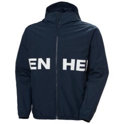 Kurtka wodoodporna Helly Hansen Core Graphic. Niebieskie kurtki męskie Helly Hansen, m, bez wzorów, bez kaptura. Za 627.50 zł.