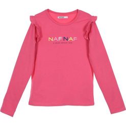 Koszulka w kolorze różowym. Czerwone bluzki dla dziewczynek Daniel Hechter, Naf Naf Kids, bez wzorów, bez kołnierzyka, bez ramiączek. W wyprzedaży za 32.95 zł.