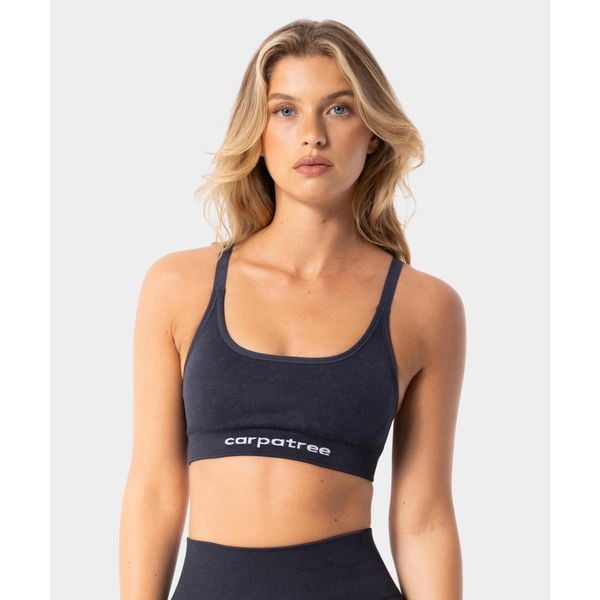 Biustonosz bezszwowy z regulowanymi ramiączkami Carpatree Yasmine. Czarne obuwie sportowe damskie Carpatree, bez wzorów, na fitness i siłownię. Za 89.99 zł.