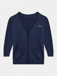 Guess Kardigan J3YR08 Z17X3 Niebieski Regular Fit. Niebieskie swetry dla dziewczynek Guess, z aplikacjami, z wiskozy, bez kołnierzyka, bez ramiączek, bez kaptura. Za 199.99 zł.