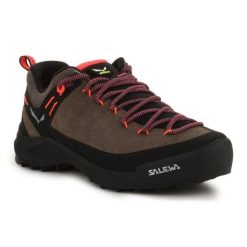 Buty Salewa Wildfire Leather 61396-7953 brązowe. Brązowe obuwie sportowe damskie bez wzorów, z gumy, wspinaczkowe. Za 898.36 zł.